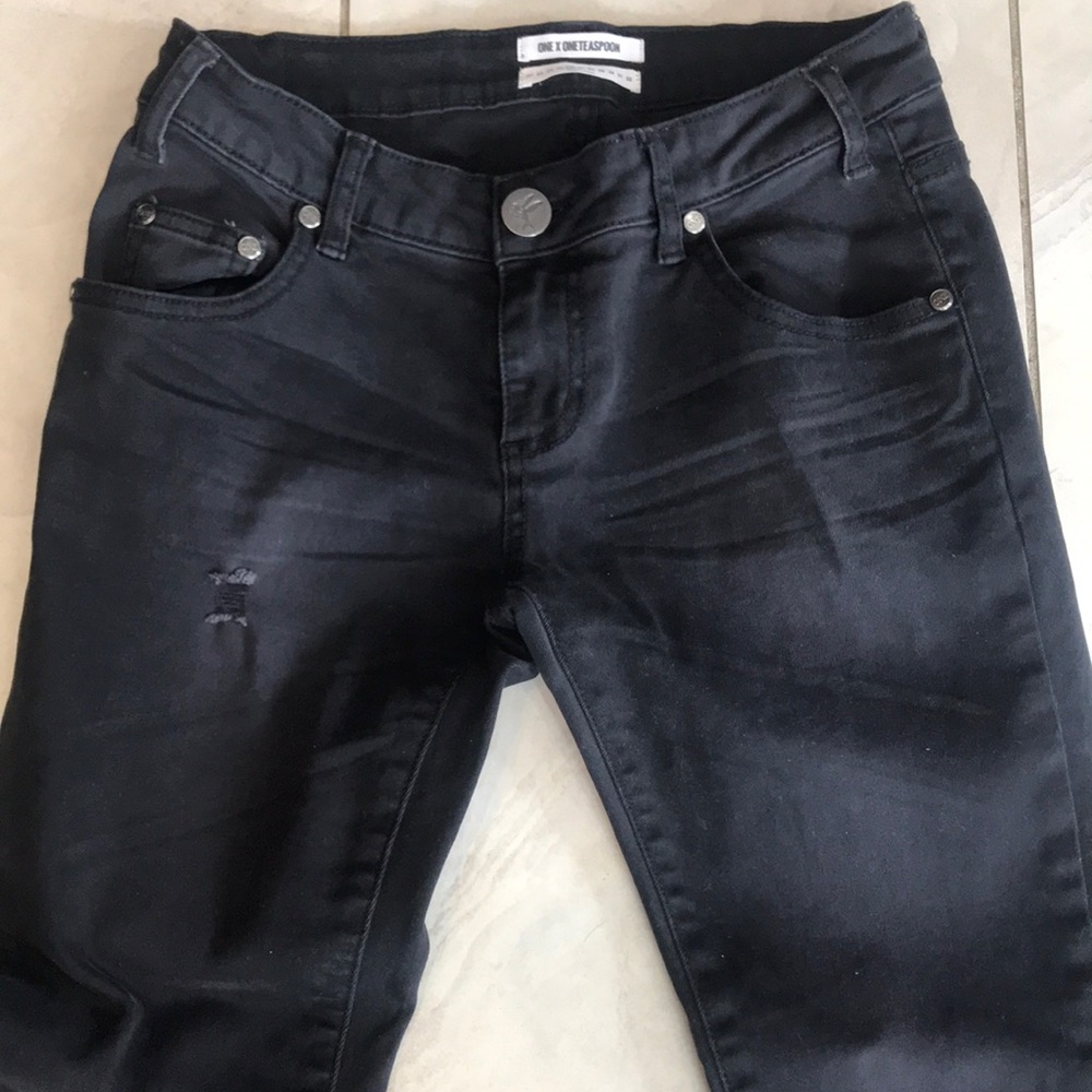 One X ladies jeans Size 26 black denim